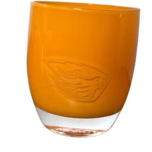 Glassybaby Oregon State Beavers Orange Votive Candle Holder #0091